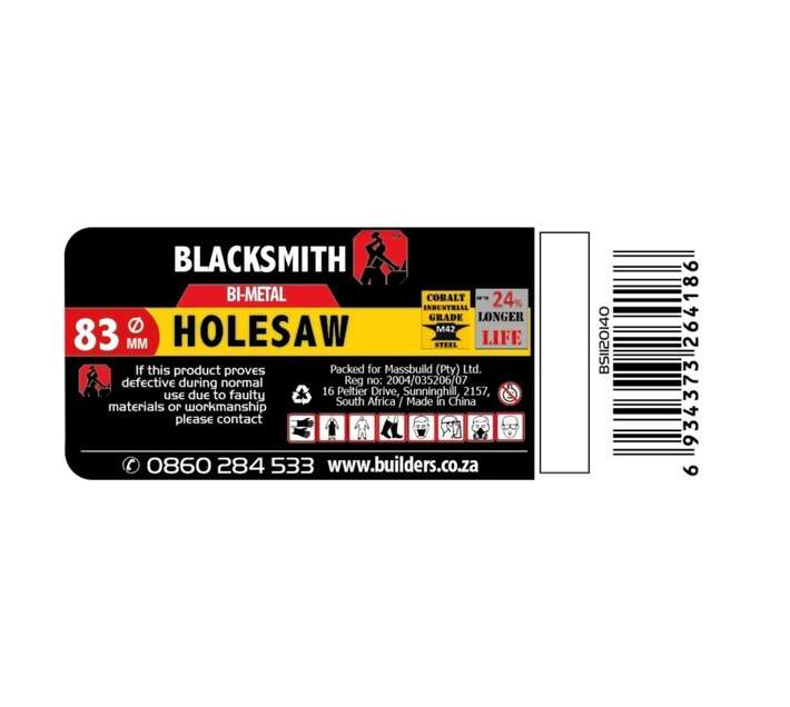 Blacksmith M42 Bi-Metal Holesaw Bit (83mm)
