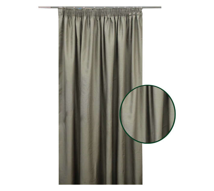 Plain Weave Tape Curtain - Gun Metal (2300 x 2180mm)