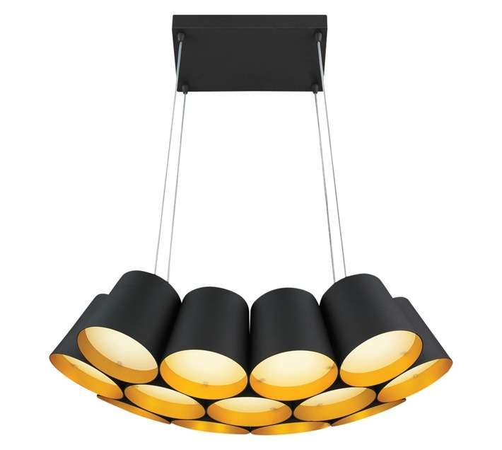 Radiant MDY001-BL/G/FAC LED Pendant Light - Black/Gold (750mm)