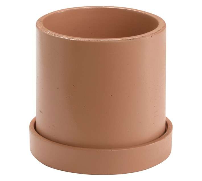 Good Roots Rachel Concrete Pot and Saucer - Sienna (160 x 160mm)
