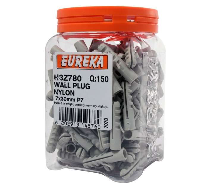 Eureka H3Z780 7 x 30mm Wall Plug Nylon (150 Pack)