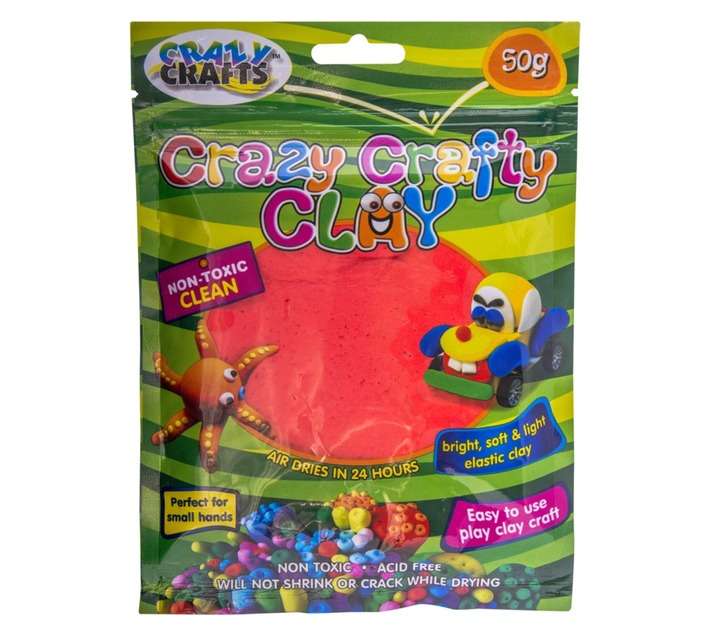 Crazy Crafts C502RE Crafty Clay - Red(50g)