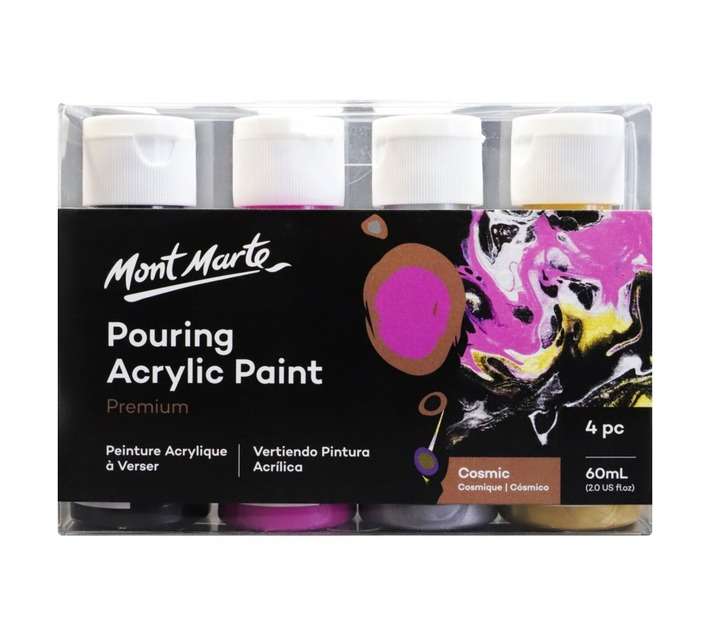 Mont Marte 4 Piece Cosmic Acrylic Paint Set - Assorted (60ml)