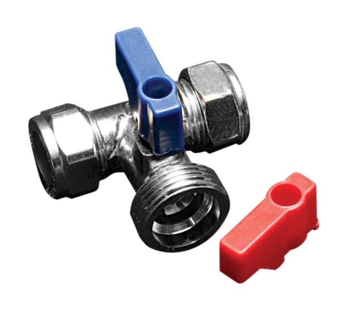 Plumbpride CxC Washing Machine Tee Connector (15 x 22mm)