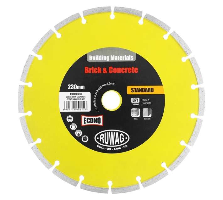 Ruwag Econo Brick and Concrete Diamond Blade (230mm)