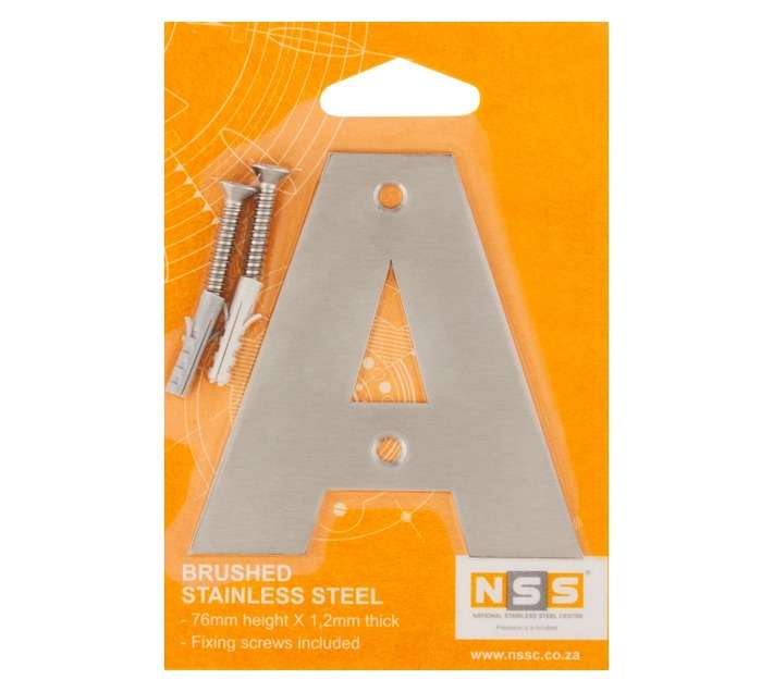 NSS Letter A - Silver (76 x 1.2mm)