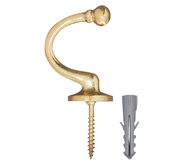 Large Tip Hook Ball - Brass