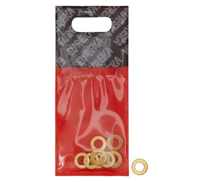 Eureka 10 x Solid Brass Small Flat Washers (6mm)