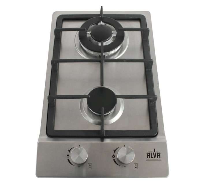 Alva 2 Burner Gas Hob (510 x 310mm) Silver GDH102