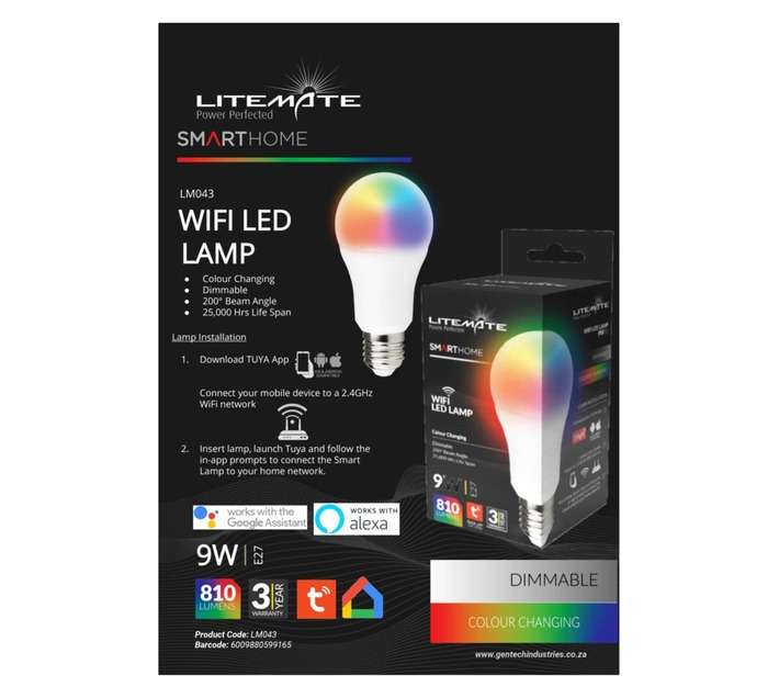Litemate LM043 Smarthome A60 LED Wifi Globe - White (9W)