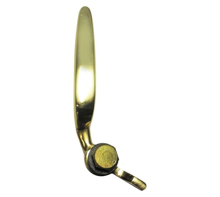 Euro Brass Window Casement Handle - Brass (Right hand)