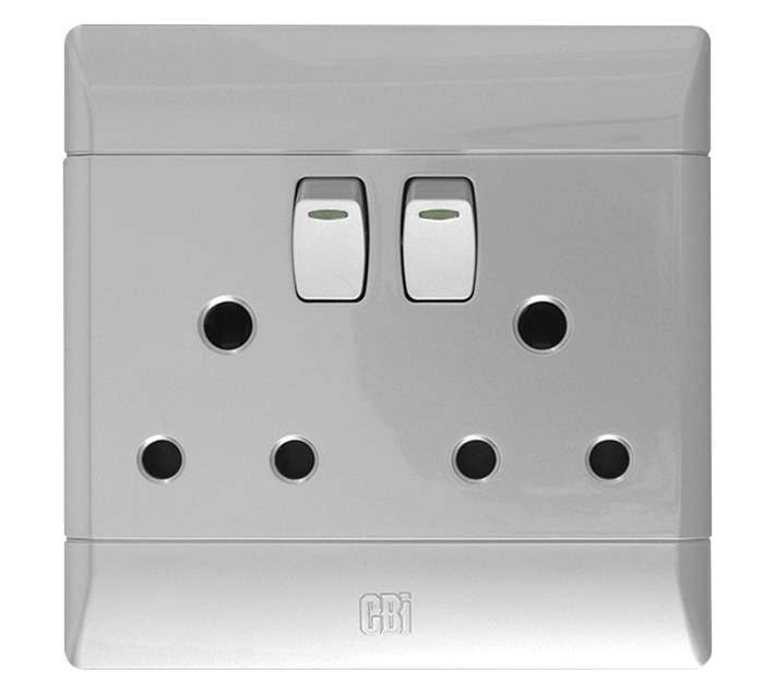 CBI 4x4 Double Socket - Silver shimmer