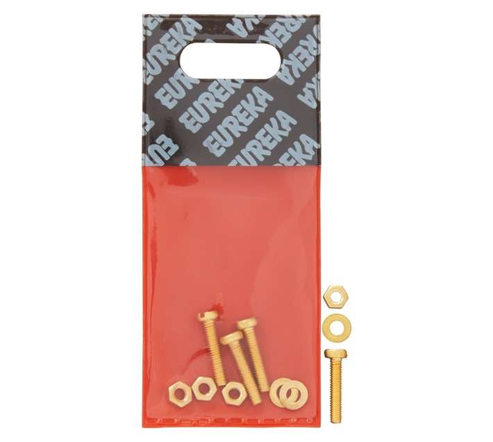 Eureka 4 x 20mm Machine Screw, Nut and Washer Solid Brass (4 Pack)