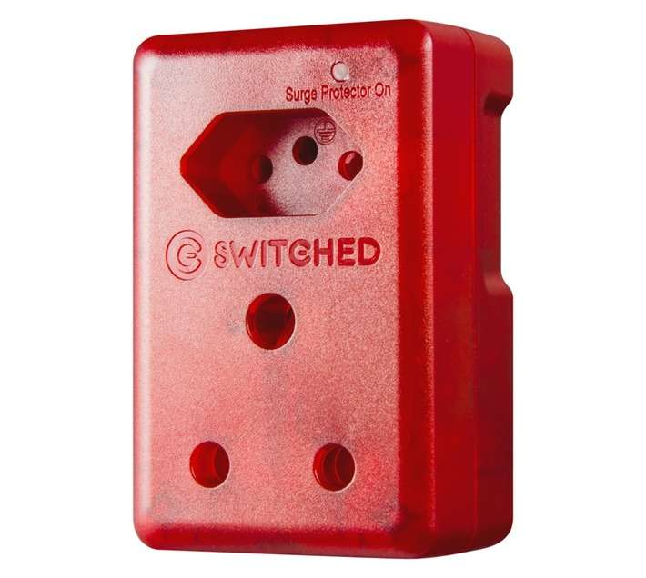 Switched High Surge Euro Adaptor - Red (16A)