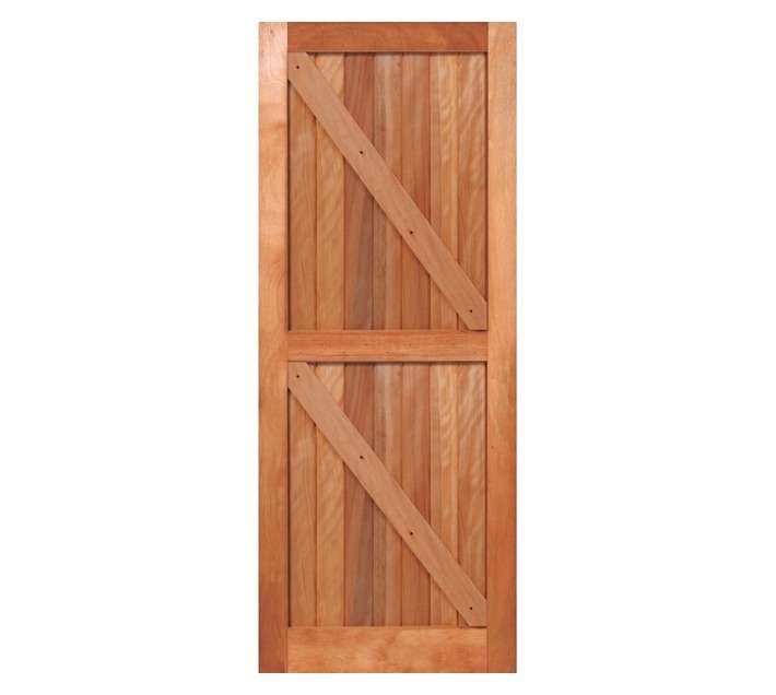 Swartland Hardwood Braced Stable Door - Oak Brown (813 x 2032mm)