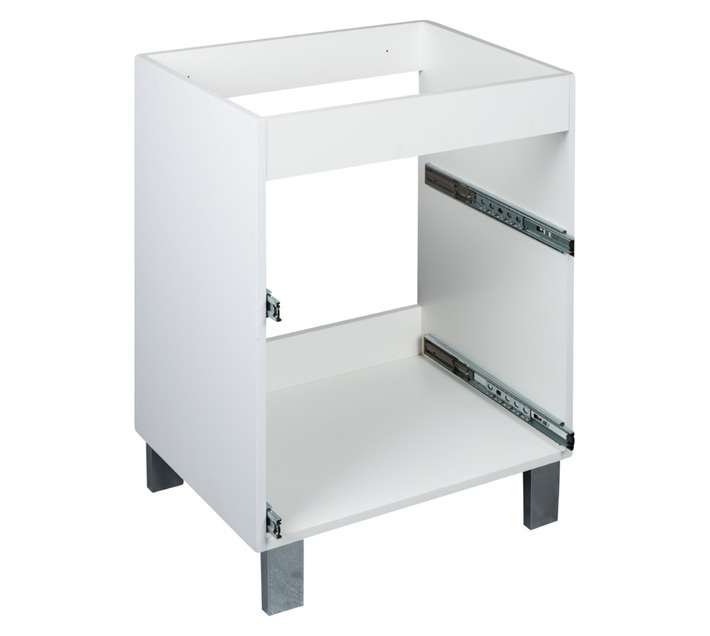 Lusso Mix and Match Wall Mount 2 Floor Drawer - White (600mm) (Drawers not included)