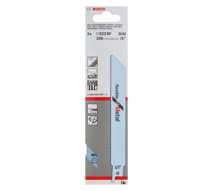Bosch 2608656037 Metal Flexible Reciprocating Bim Saw Blade