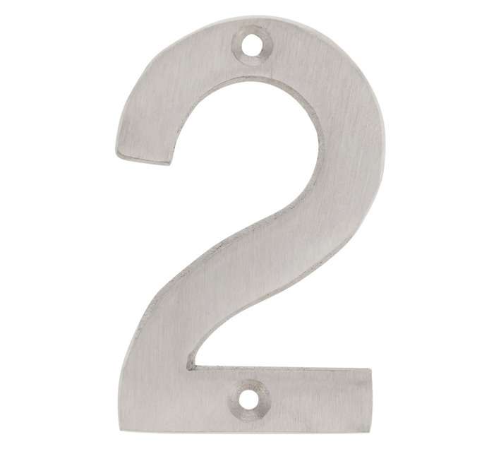 Euro Brass EB8042 Aluminium Numeral 2 (75mm)