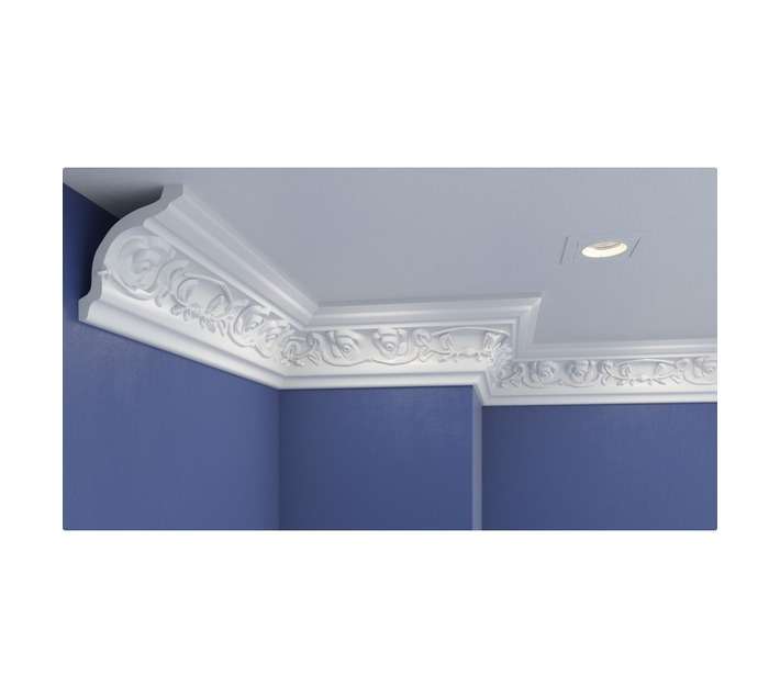 Upper Edge Rose Polyurethane Cornice (2400 x 80 x 85mm)