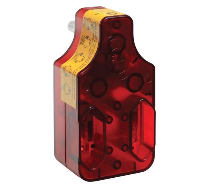 Ellies Electronics FBWPP2 2x Euro Socket Surge Protected Adaptor - Red (3680W)