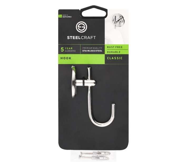 Steelcraft Classic Stainless Steel Robe Hook (45 x 34 x 87mm)