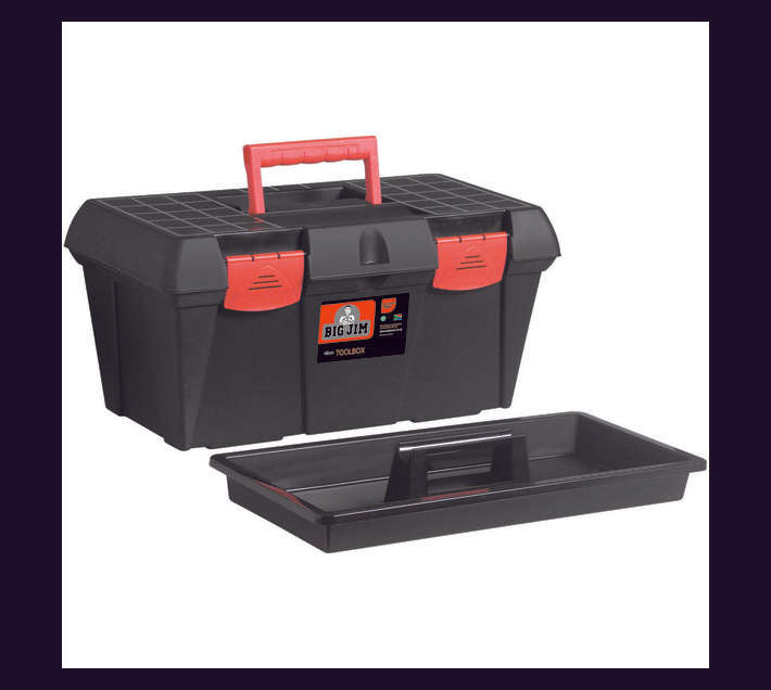 Big Jim Basic Stackable Toolbox - Black (480mm)