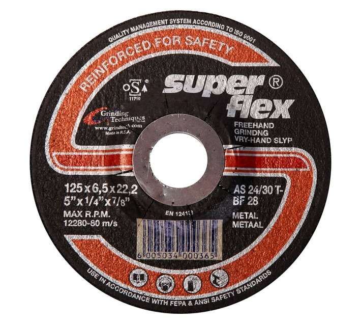 Superflex Steel Grinding Disc 125 x 6,5 x 22.2 mm (5pc) set