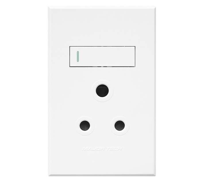 Veti Series 3 Vertical Plug Socket - White (100 x 50mm)