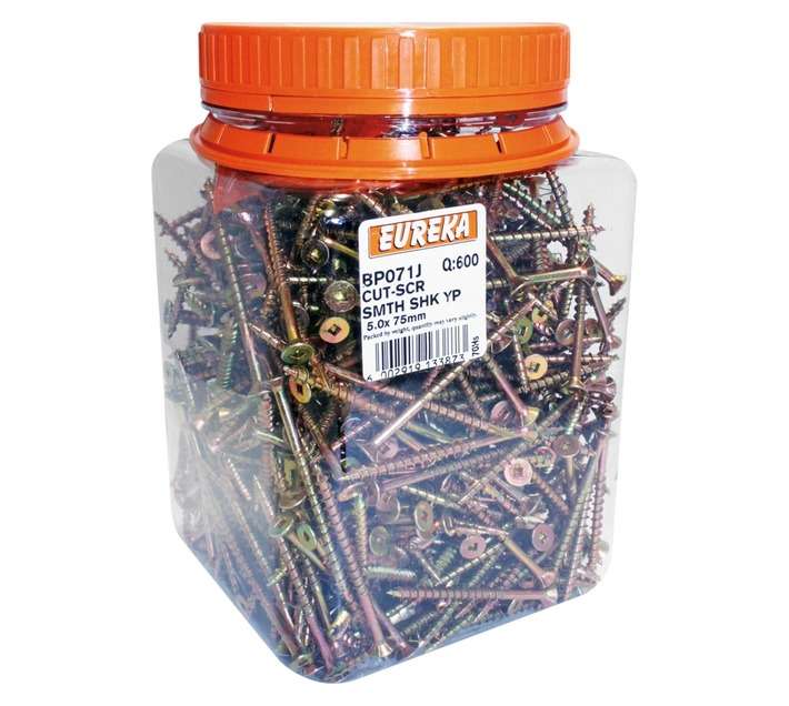 Eureka 5.0 x 75mm Cut Screw Smooth Shank (600 Pack)