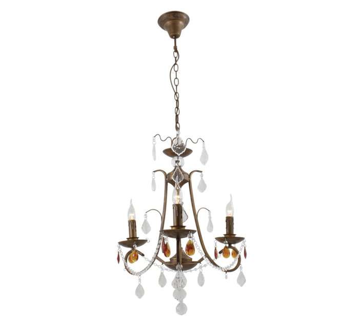 Eurolux CH217ABR Opulence 3 Light Chandelier - Antique Brown