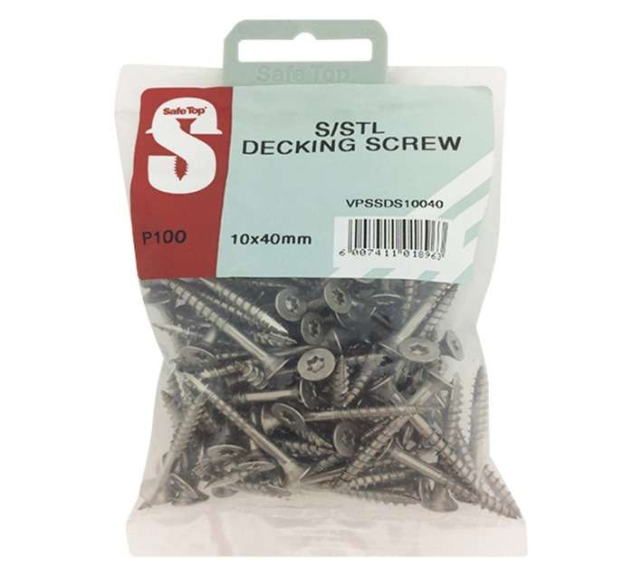 Safe Top A2 Stainless Steel Decking Screw (10 x 40mm)