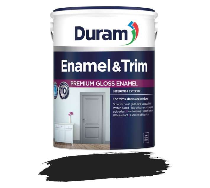 DURAM ENAMEL & TRIM 5LT BLK