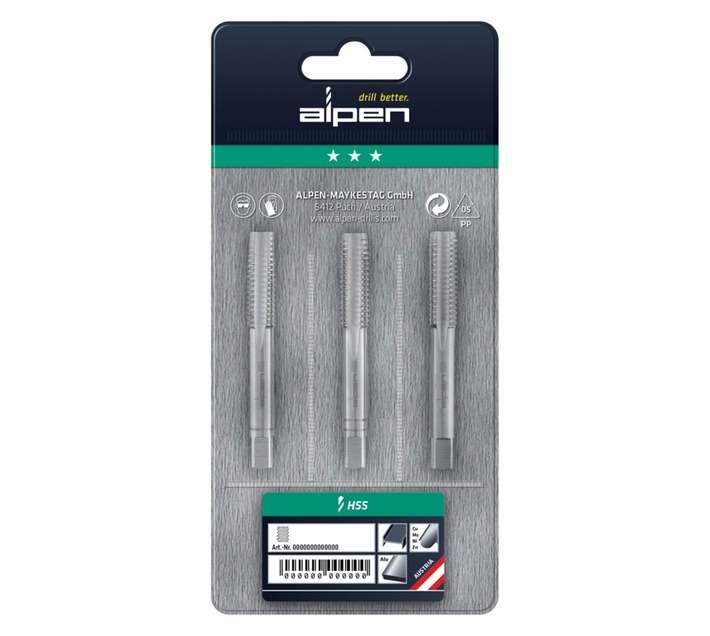 Alpen ALP70705 M5 HSS Hand Tap Set In Pouch - (0.8mm)