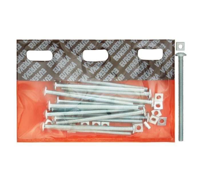 Eureka 6 x 100mm Gutter Bolt and Nut (15 Pack)