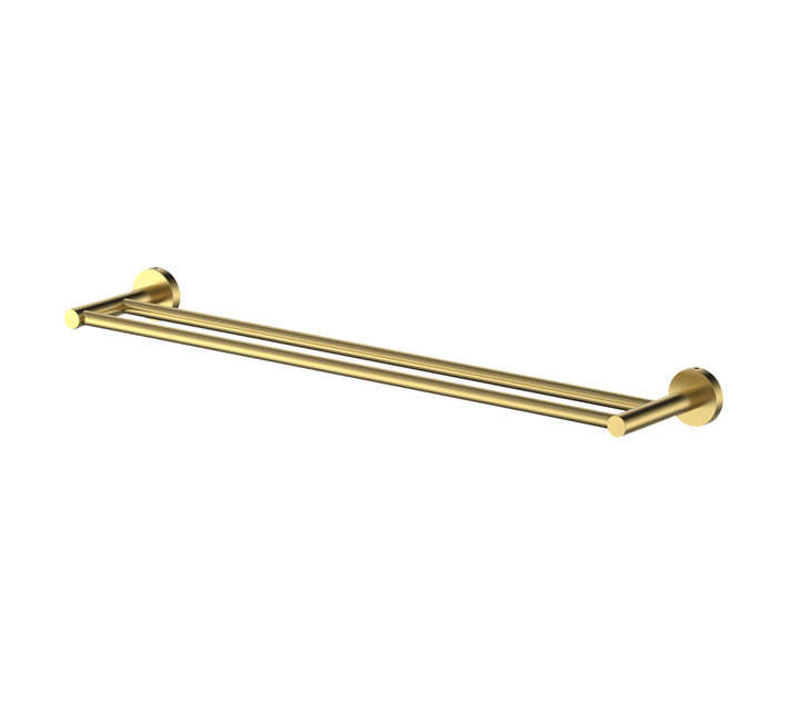 DBL TOWEL RAIL - BR GLD