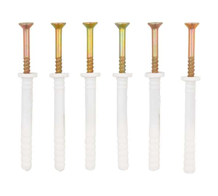 Eureka 6P50 5 x 45mm Nail In Rimmed - White (6 Pack)