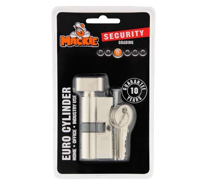 Mackie Thumbturn Brass Cylinder Lock - Chrome Plated (60mm)
