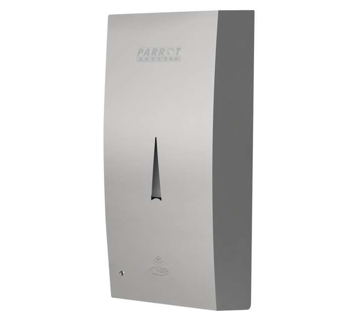 Parrot Janitorial Wall Mounted Auto Gel/Soap Dispenser - Silver (1L)
