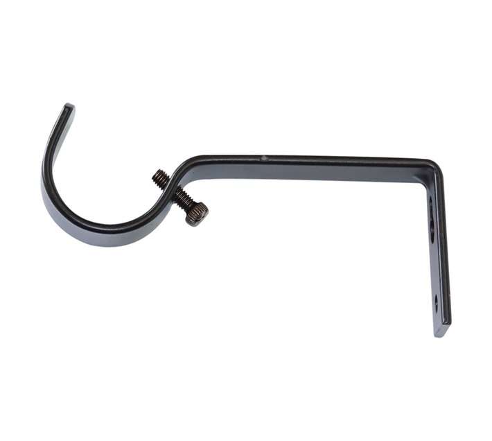 Steel Single Rod Bracket - Silver (25mm)