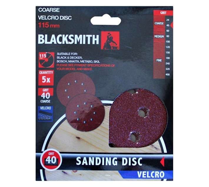 Blacksmith Random Orbit Sand Disc 5vc 40 Grit (115mm)