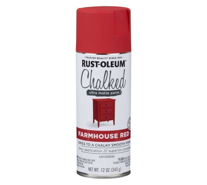 Rust-Oleum Spray Paint Chalked - Farmhouse Red (340g)