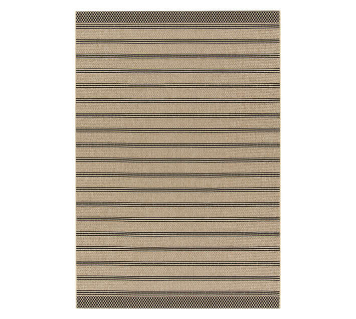 Stefano and Co Stripe Grace Rug - Black/Natural (2300 x 1600mm)