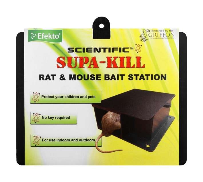 Efekto 34983 Supa-Kill Rat and Mouse Bait Station - Black