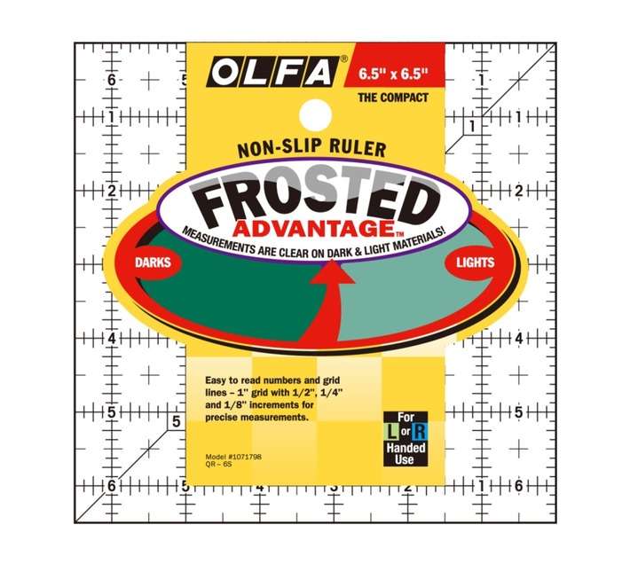 Olfa Square Quilt Ruler with Grid (152 x 152mm)