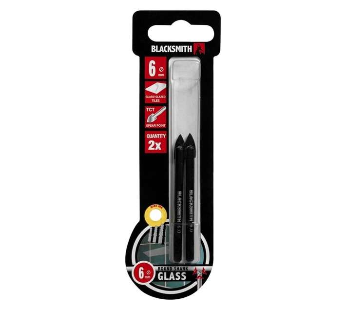 Blacksmith Glass and Tile Drill Bit - Red/Black ( 6mm)