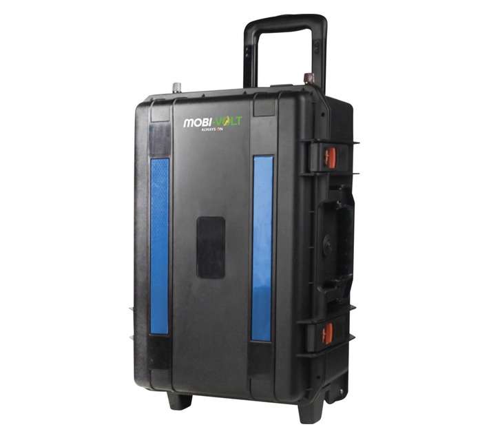 Mobi-volt Pure Sine Wave Hybrid Trolley Inverter - Black/Blue (2000W)