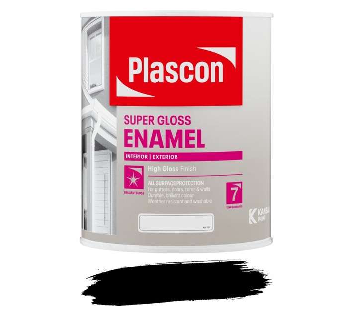 Plascon Super Universal Enamel Doors and Trims - Black (1L)