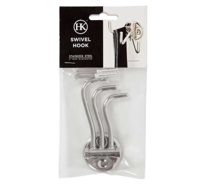Home and Kitchen Stainless Steel Swivel Hook (110 x 17 x 45mm)