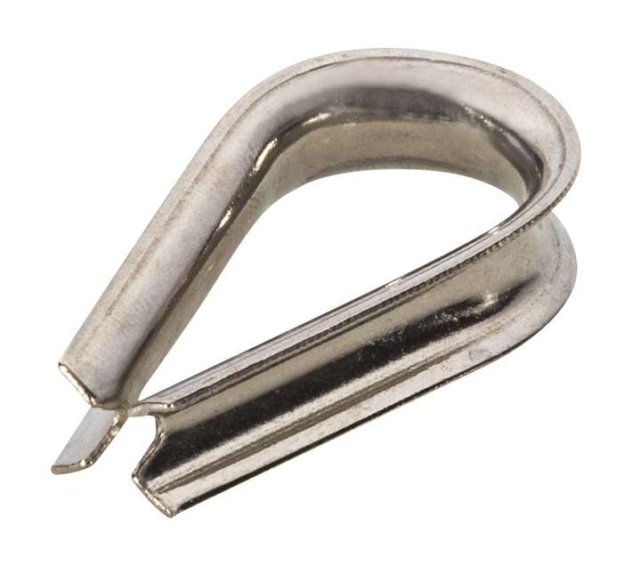 Active Hardware Stainless Steel Wire Rope Thimble - Silver (45 x 22 x 9mm)