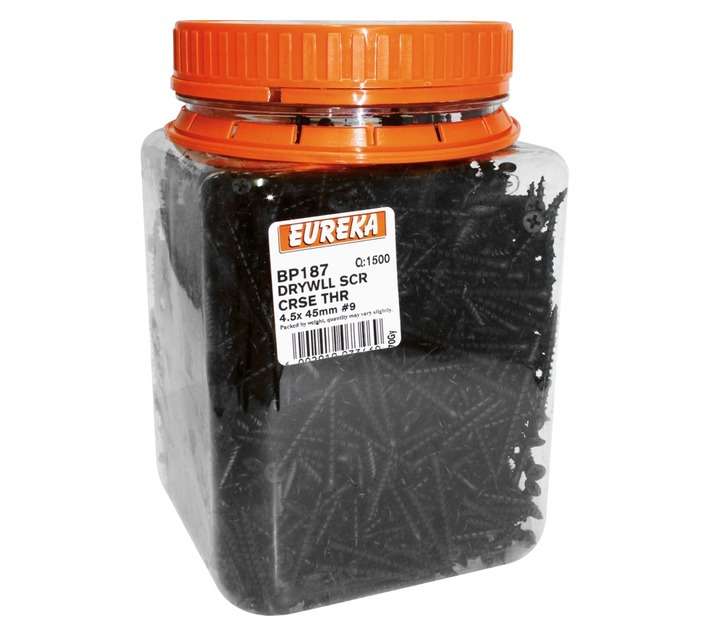 Eureka 1500 x Coarse Drywall Screws (4.5 x 45mm)